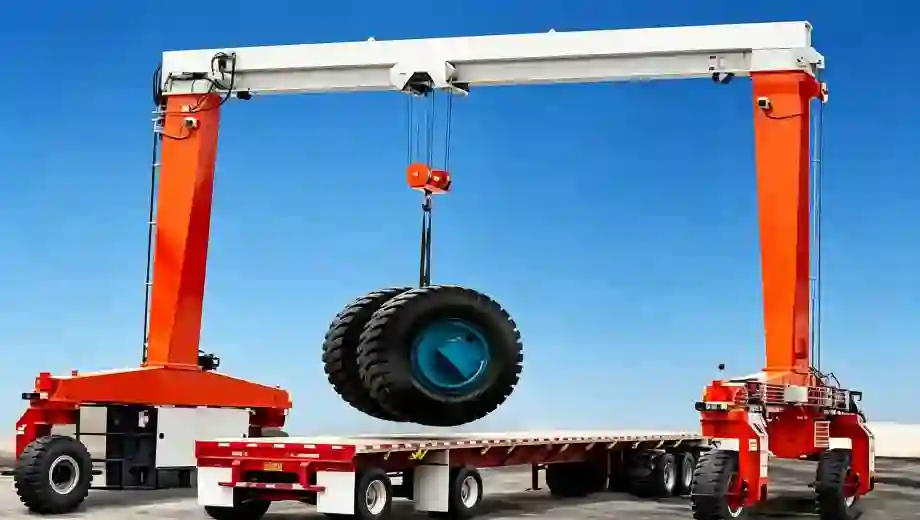 Single Girder Bulk Cargo Rubber‑Tyred Gantry Crane