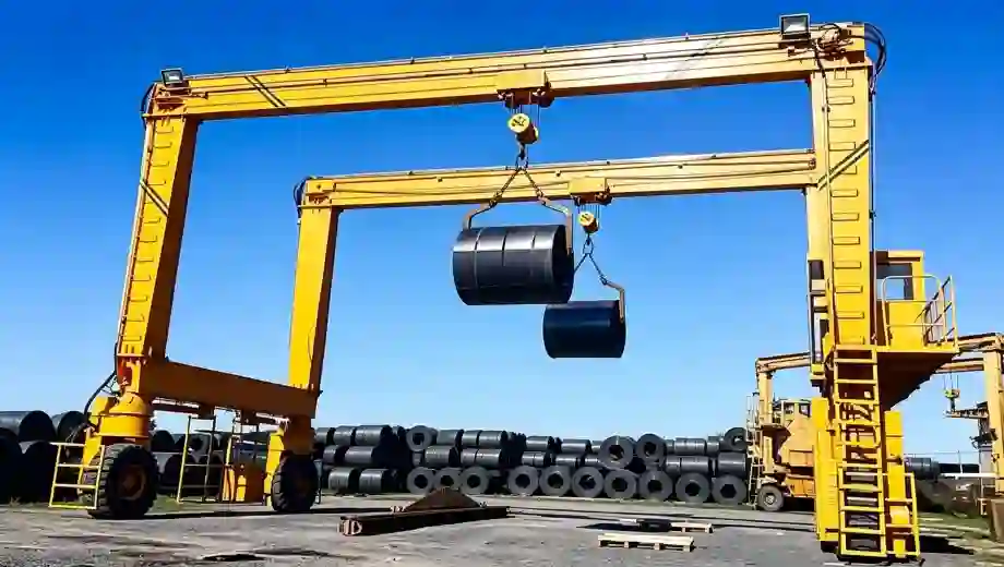 Double Girder Bulk Cargo Rubber‑Tyred Gantry Crane