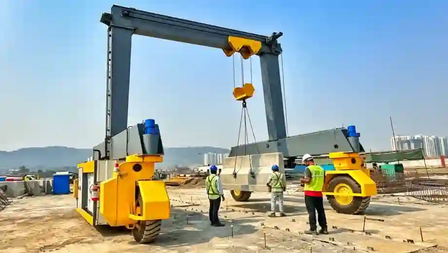 Single Girder Bulk Cargo Rubber‑Tyred Gantry Crane